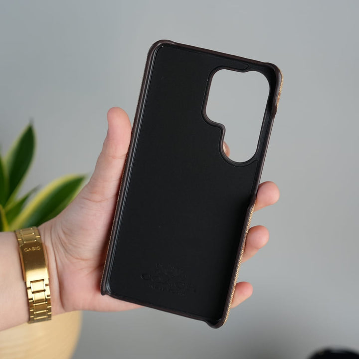 Galaxy S26 Ultra Luxury CC Brand PU Leather Design Case Cover