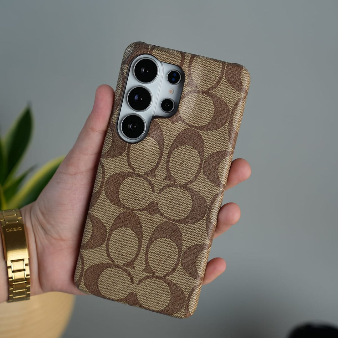 Galaxy S26 Ultra Luxury CC Brand PU Leather Design Case Cover 