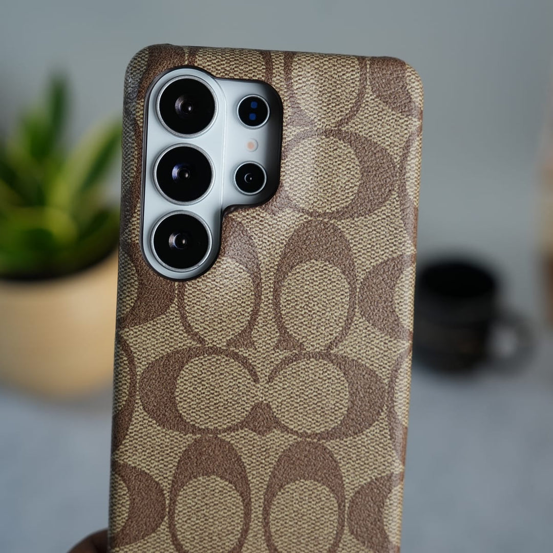 Galaxy S26 Ultra Luxury CC Brand PU Leather Design Case Cover 