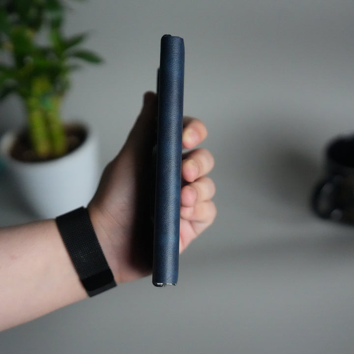 Galaxy Z Fold 5 Luxury Leather Rotating Ring Stand Case