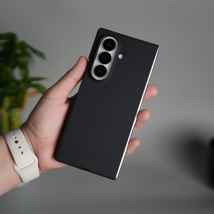 Galaxy Z Fold 7 Carbon Fiber Style Case | Ultra-Slim Matte Protective Back Cover | Premium Camera Ring Finish