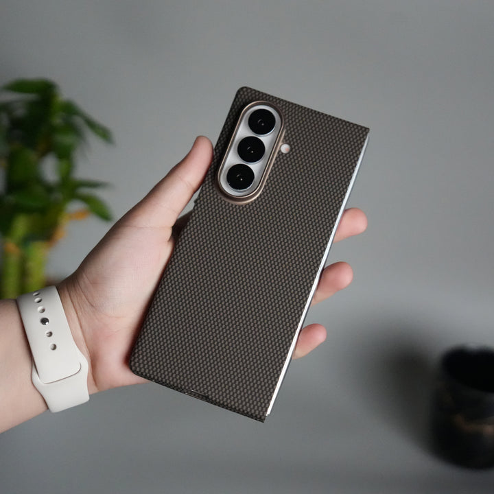 Galaxy Z Fold 7 Carbon Fiber Style Case | Ultra-Slim Matte Protective Back Cover | Premium Camera Ring Finish