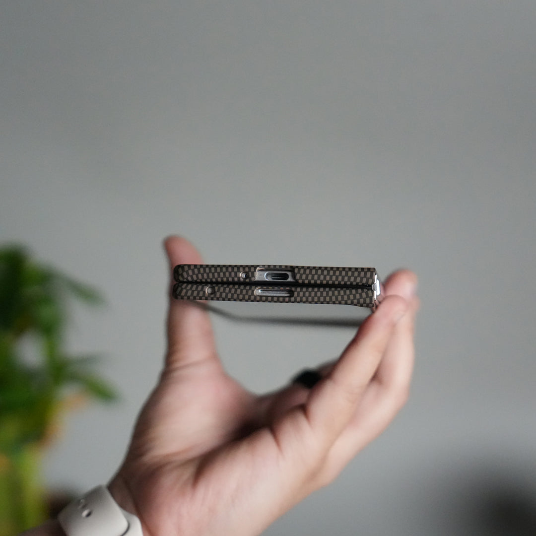 Galaxy Z Fold 7 Carbon Fiber Style Case | Ultra-Slim Matte Protective Back Cover | Premium Camera Ring Finish