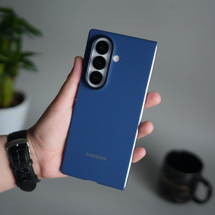 Galaxy Z Fold 7 Carbon Fiber Texture Back Case with Front Membrane | Ultra-Thin Protective Cover