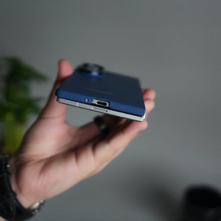 Galaxy Z Fold 7 Carbon Fiber Texture Back Case with Front Membrane | Ultra-Thin Protective Cover