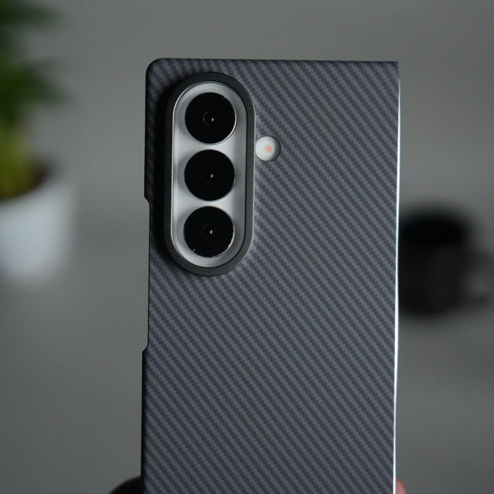 Galaxy Z Fold 7 Carbon Fiber Texture Back Case with Front Membrane | Ultra-Thin Protective Cover
