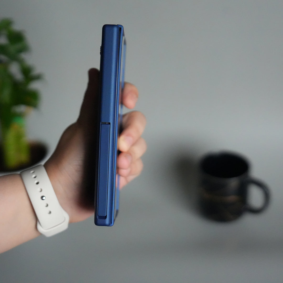 Galaxy Z Fold 7 ELVEV Hinge Protection Kickstand+Screen Protector Stylus Pen Folding Case Cover