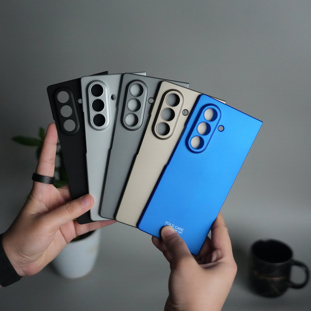 Galaxy Z Fold 7 Matte Hard Case with Front Glass Cover | Slim Shockproof Fold Care Edition