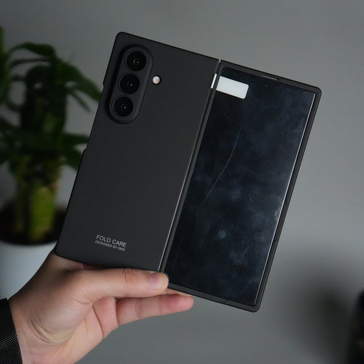 Galaxy Z Fold 7 Matte Hard Case with Front Glass Cover | Slim Shockproof Fold Care Edition