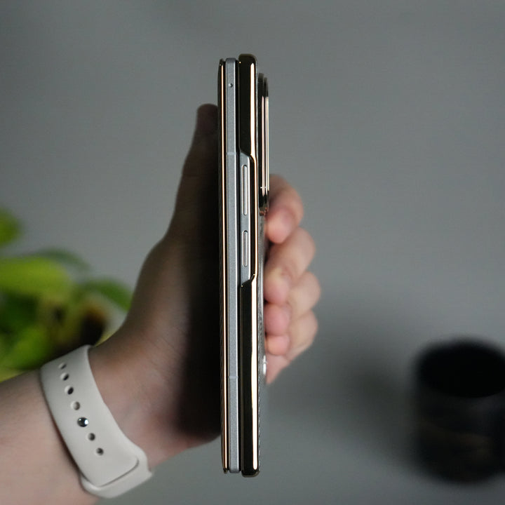 Galaxy Z Fold 7 Premium Carbon-Texture Ring Stand Flip Case | Metal Kickstand | Slim & Protective Cover