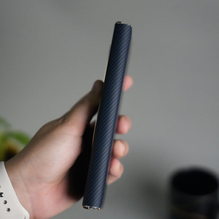 Galaxy Z Fold 7 Premium Carbon-Texture Ring Stand Flip Case | Metal Kickstand | Slim & Protective Cover