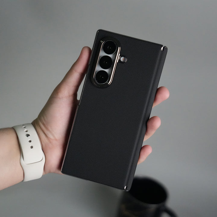 Galaxy Z Fold 7 Premium Dotted Design Slim Case Hinge Protection (Front + Back Cover)