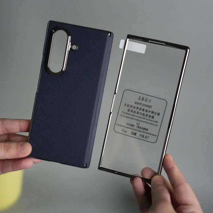 Galaxy Z Fold 7 Premium Dotted Design Slim Case Hinge Protection (Front + Back Cover)