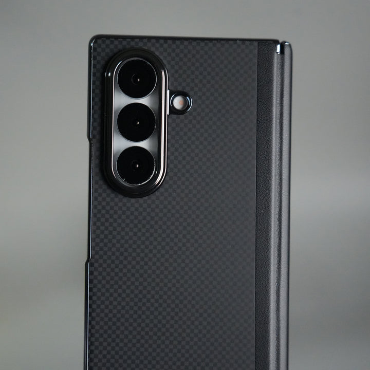 Galaxy Z Fold 7 Premium Fiber Design Slim Case Hinge Protection (Front + Back Cover)