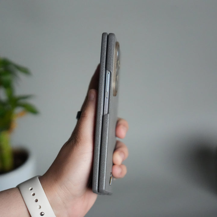 Galaxy Z Fold 7 Premium PU Leather Back Case with Front Frame | Slim & Elegant Design