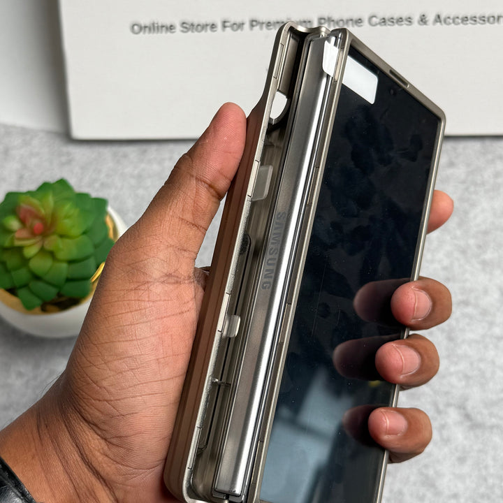 Samsung Galaxy Z Fold 6 GKK Camera Protection Slider Magnetic Hinge Front Glass Protective Cover