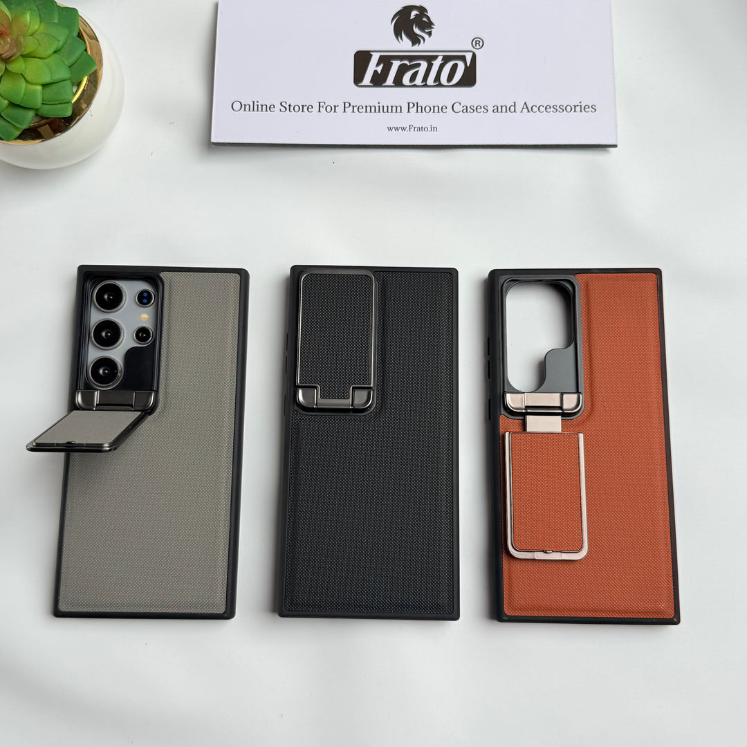 Samsung Galaxy S25 Ultra Metal Camera Cap Stand Case Cover