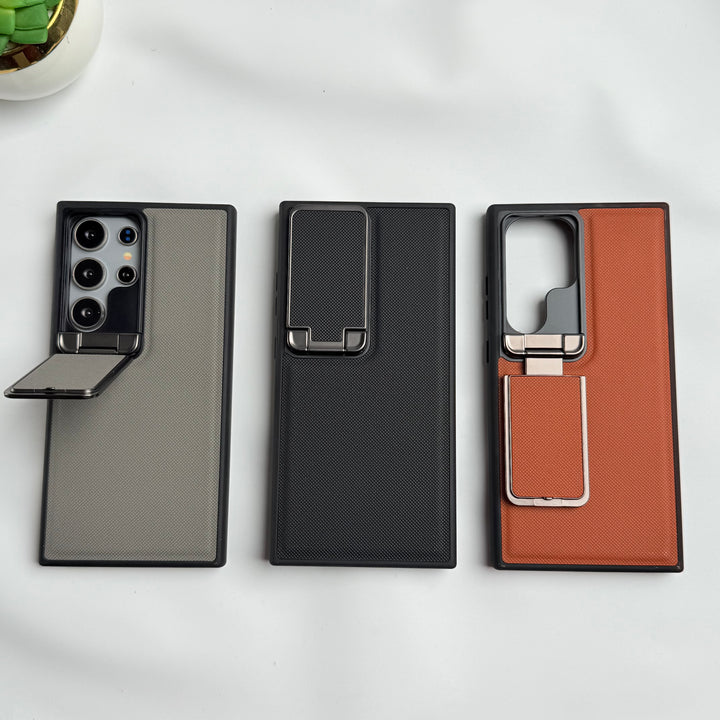 Samsung Galaxy S25 Ultra Metal Camera Cap Stand Case Cover