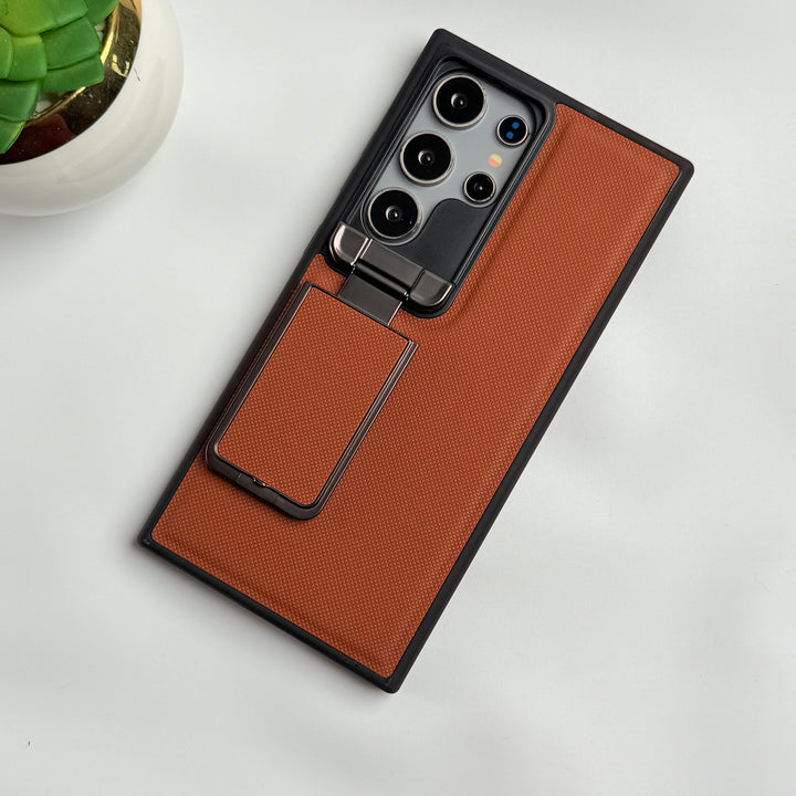 Samsung Galaxy S25 Ultra Metal Camera Cap Stand Case Cover