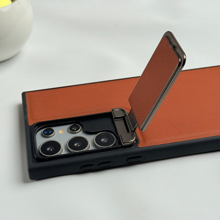 Samsung Galaxy S25 Ultra Metal Camera Cap Stand Case Cover