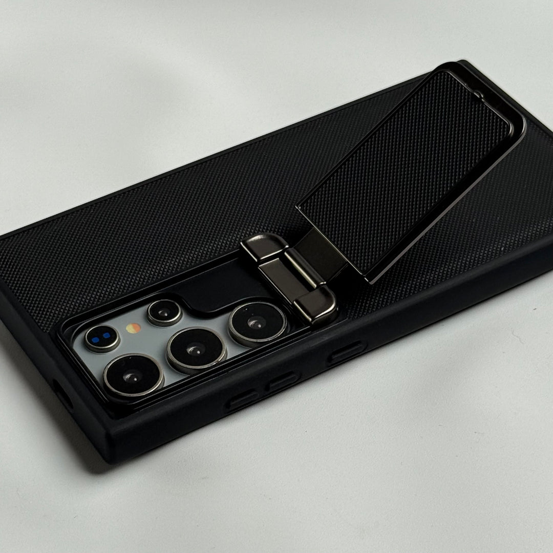 Samsung Galaxy S25 Ultra Metal Camera Cap Stand Case Cover