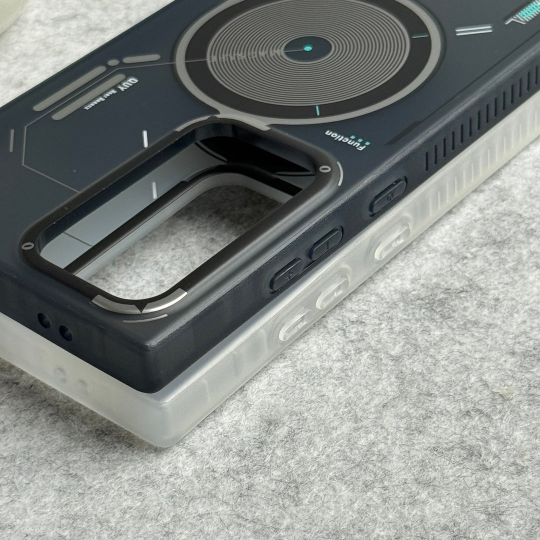 Galaxy S24 Ultra Magsafe Matte Futuristic Design Magnetic MagSafe Charging Case