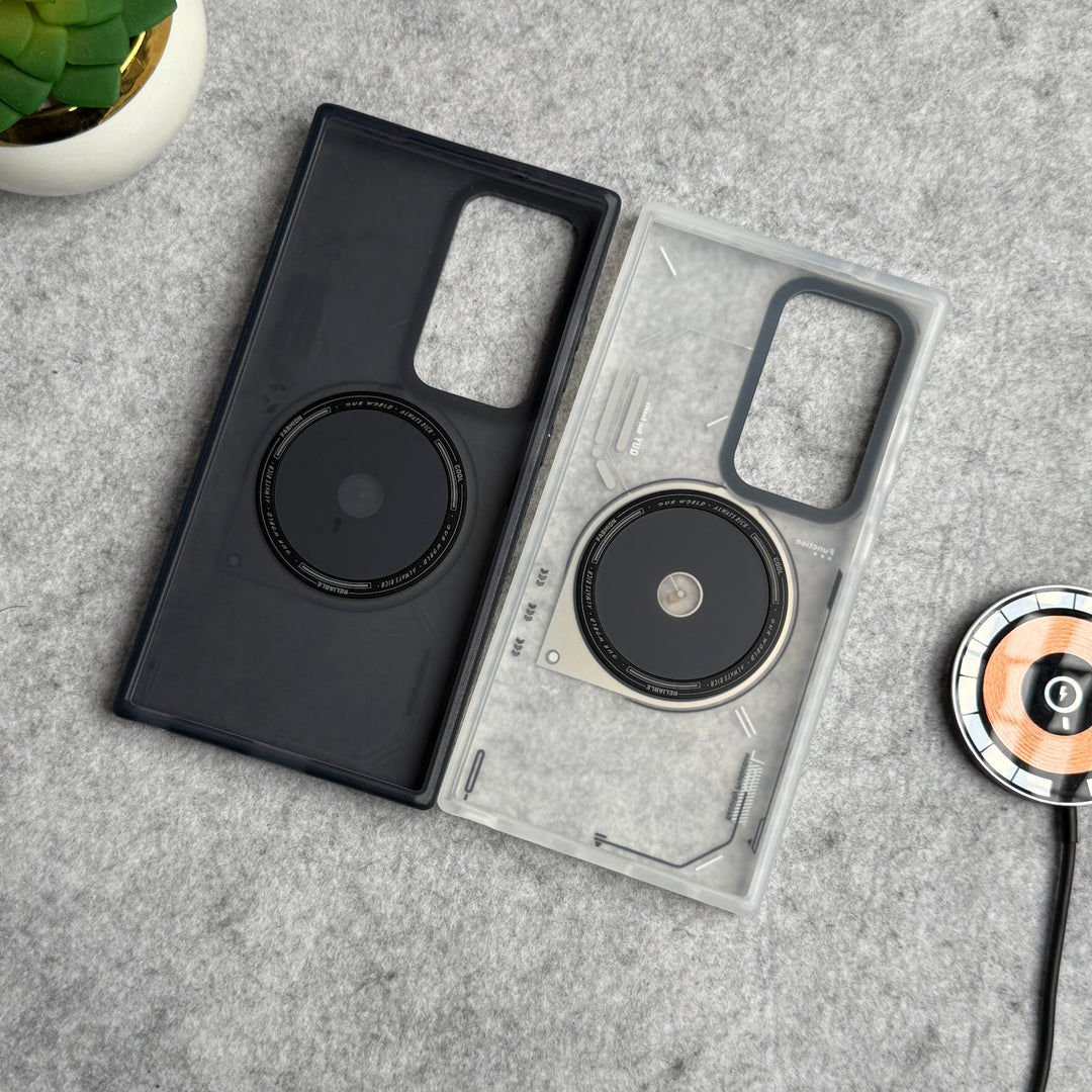 Galaxy S24 Ultra Magsafe Matte Futuristic Design Magnetic MagSafe Charging Case