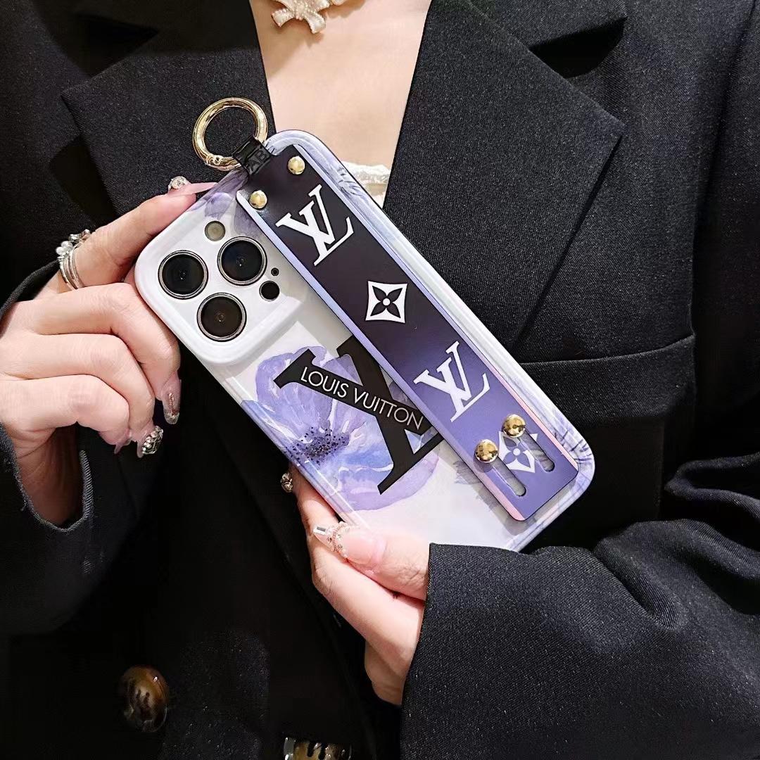 iPhone Luxury Brand Purple Strap Belt Case Cover