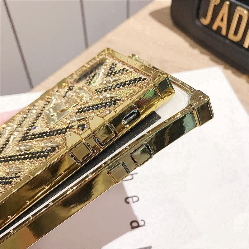 iPhone Luxury Diamond Bling Golden Trunk Phone Case freeshipping - Frato