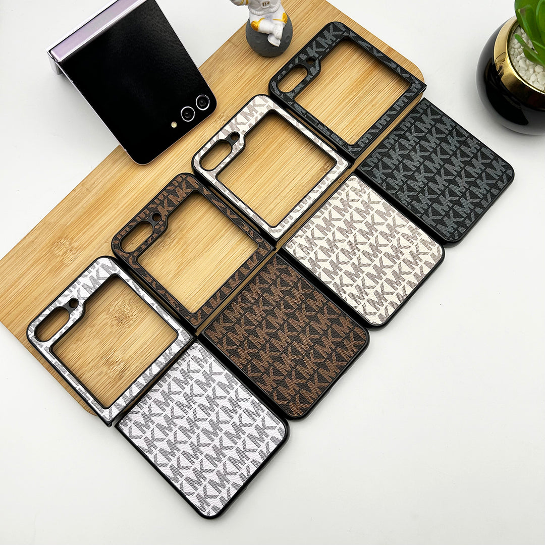 Samsung Galaxy Z Flip 5 Luxury MK Brand PU Leather Design Case Cover