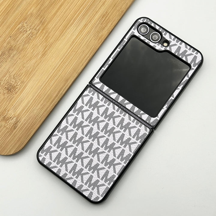 Samsung Galaxy Z Flip 5 Luxury MK Brand PU Leather Design Case Cover