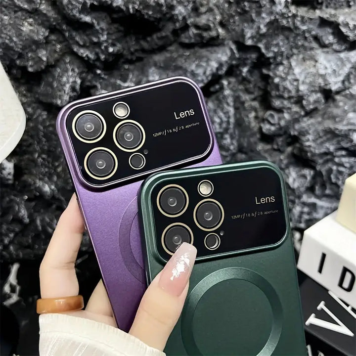 iPhone Liquid Matte Silicone Backplane Camera Lens Shield Magsafe Case Cover