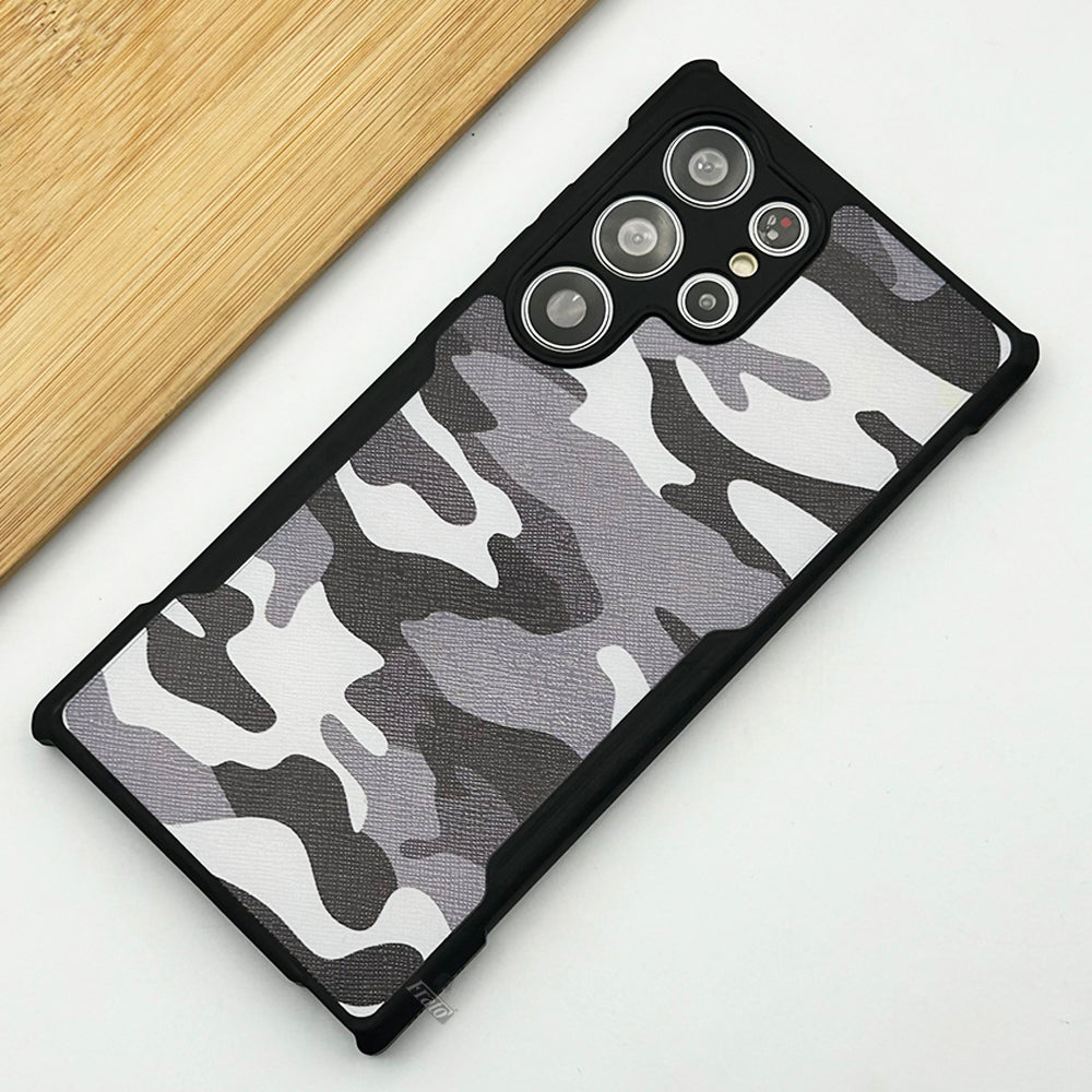 Samsung Galaxy S23 Ultra Military Pattern Bumper Case Cover