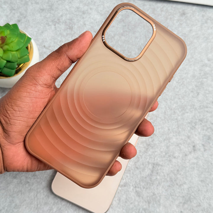 iPhone 16 Pro Max Desert Titanium Wave Circle Design Cover