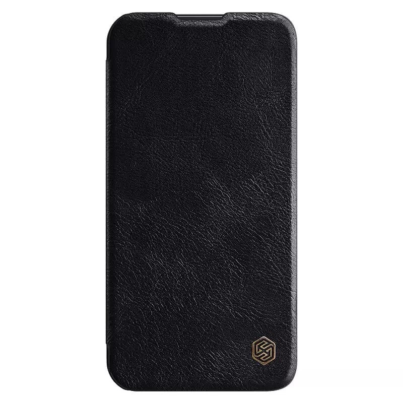Samsung Galaxy S23 Camera Protection QIN Leather Flip Case Black