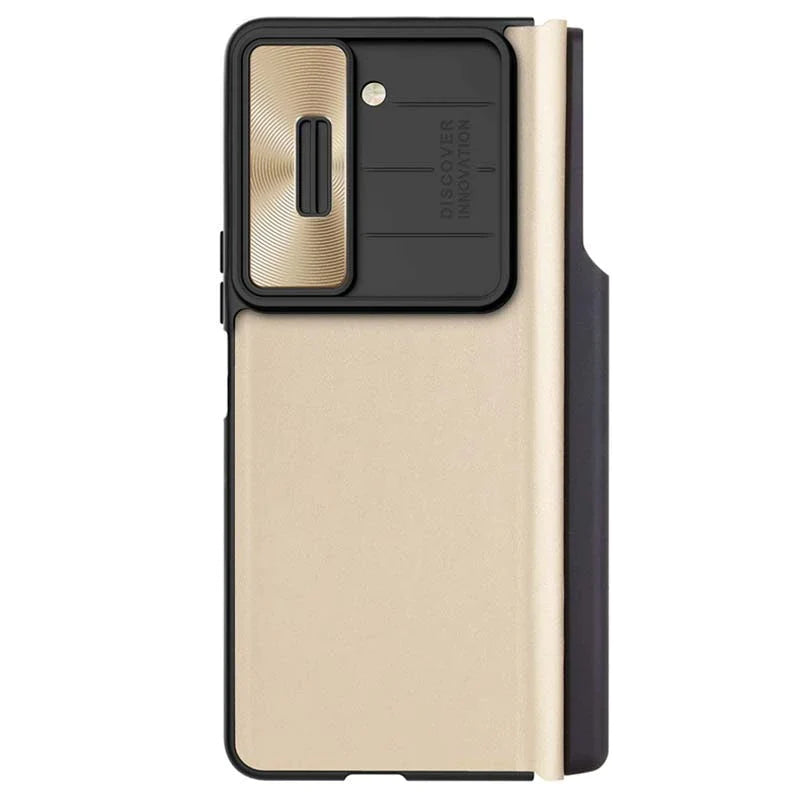 Samsung Galaxy Z Fold 4 Nillkin QIN Pro Flip Case -Gold