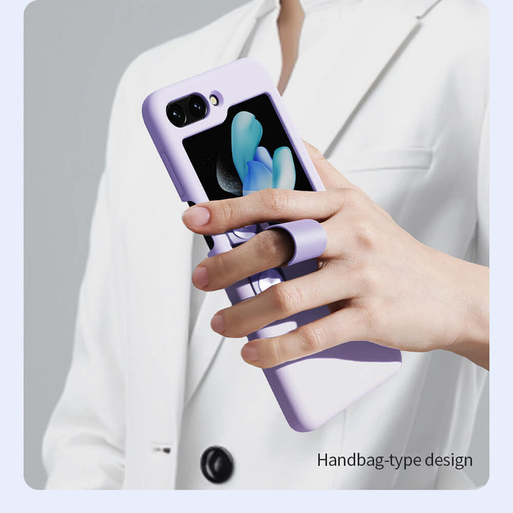 Samsung Galaxy Z Flip 5 Nillkin Finger Strap Liquid Silicone Case Cover