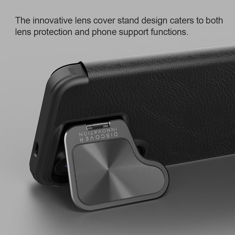 Samsung Galaxy S24 Nillkin Qin Prop Leather Case Cover Black