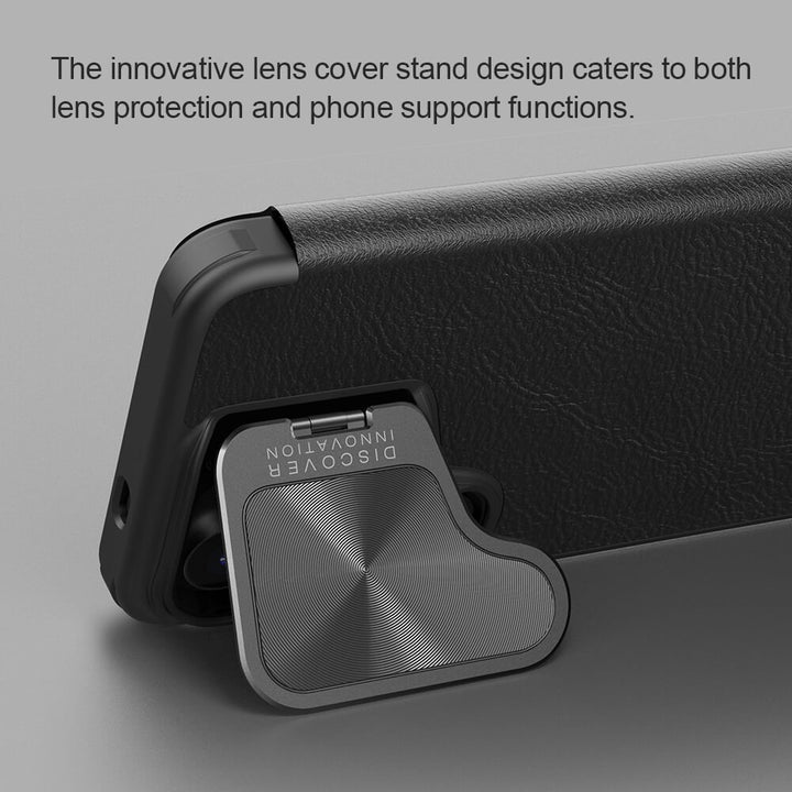 Samsung Galaxy S24 Nillkin Qin Prop Leather Case Cover Black