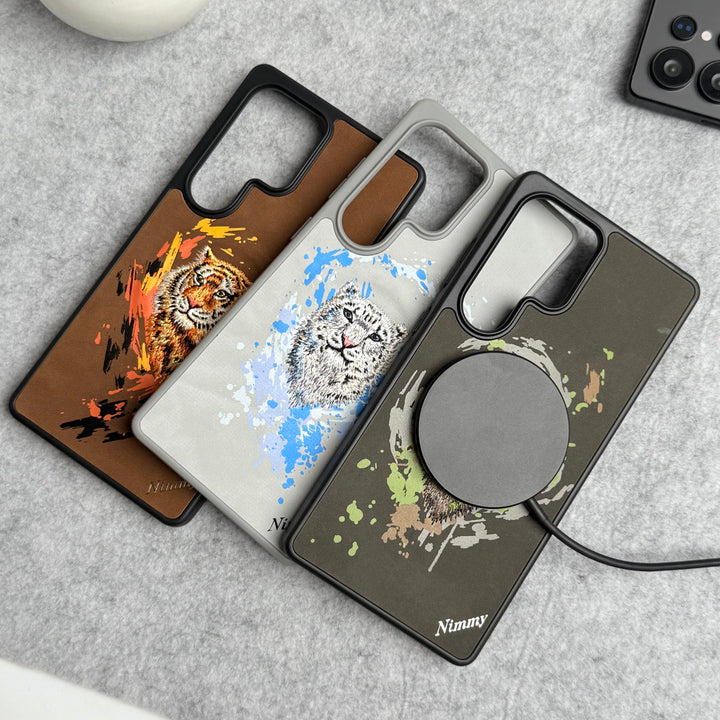 Samsung Galaxy S25 Ultra Wild Animal 3D Embroidery MagSafe Case