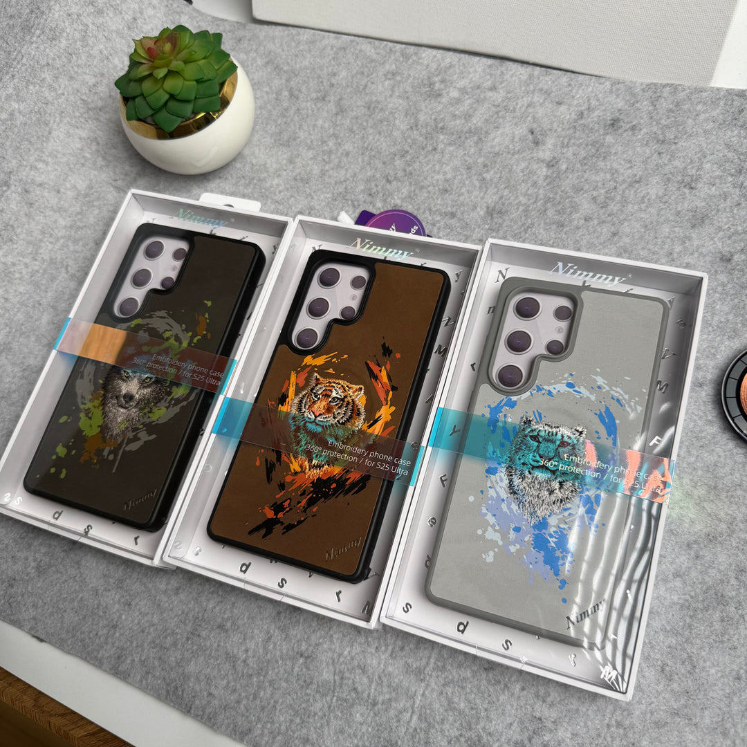Samsung Galaxy S25 Ultra Wild Animal 3D Embroidery MagSafe Case