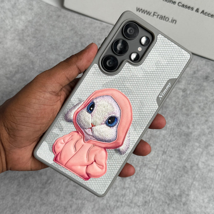 Samsung Galaxy S25 Ultra 3D Embroidery Bunny Case (Gray)
