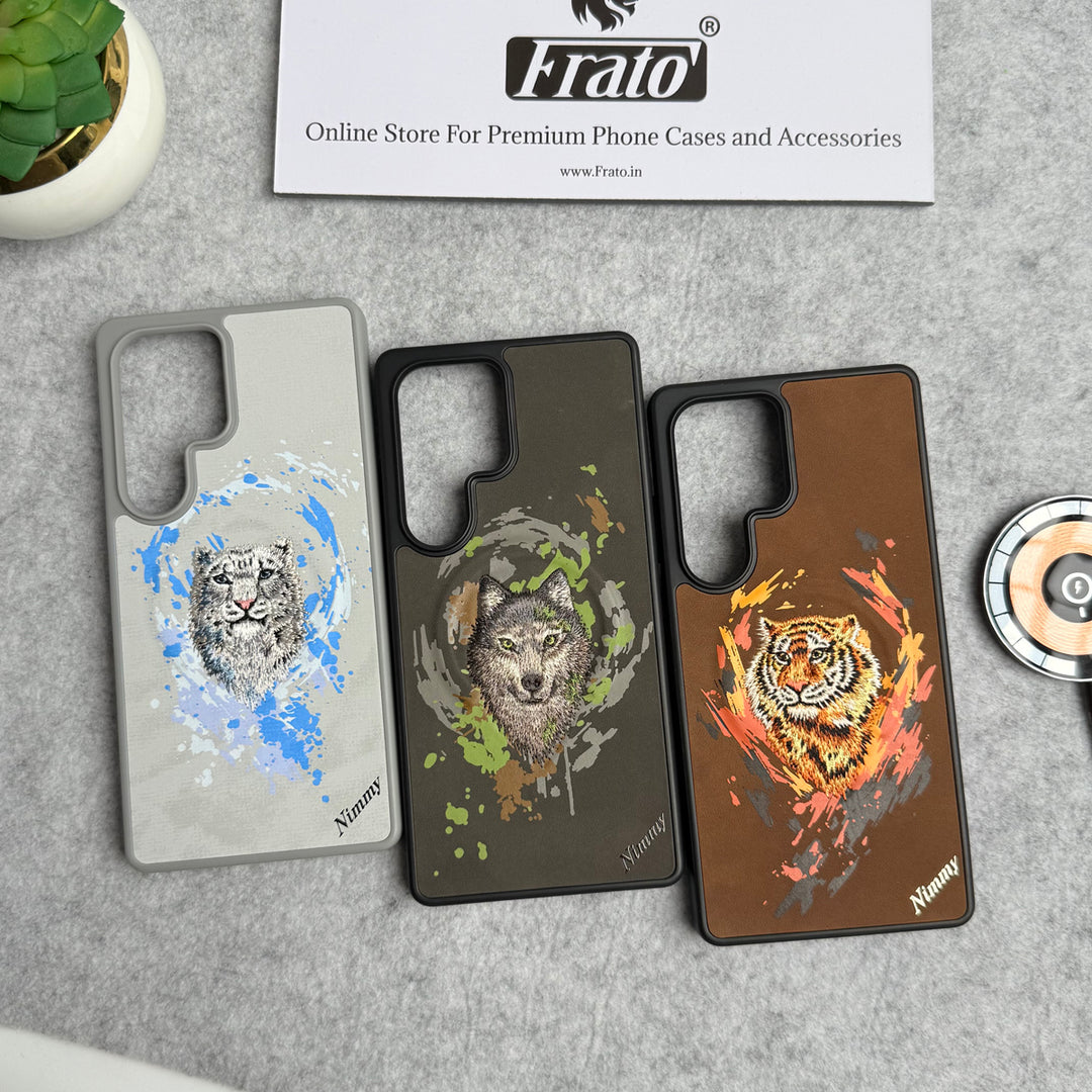 Samsung Galaxy S25 Ultra Wild Animal 3D Embroidery MagSafe Case
