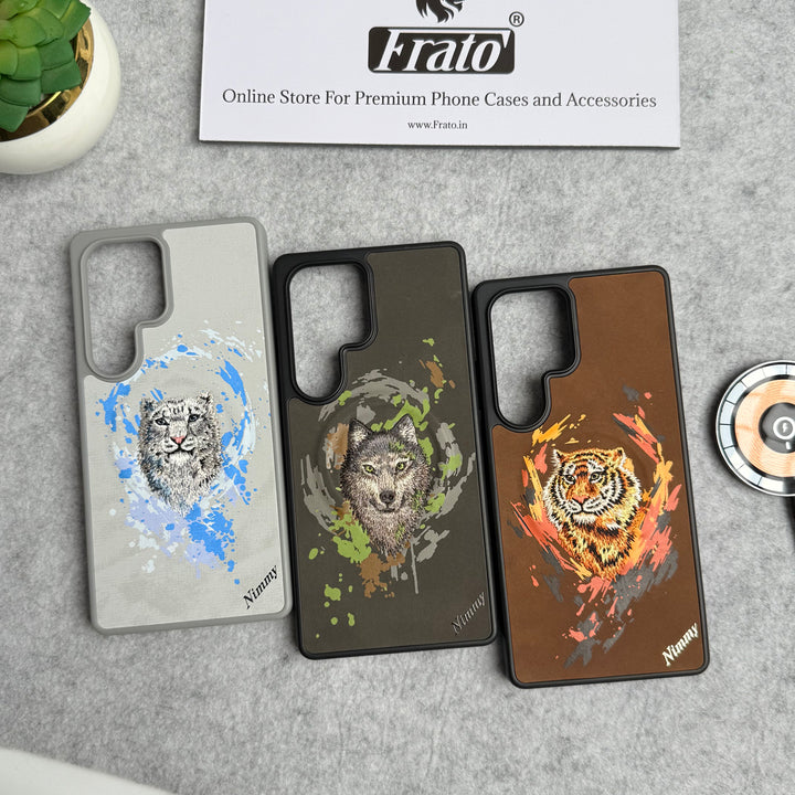 Samsung Galaxy S25 Ultra Wild Animal 3D Embroidery MagSafe Case