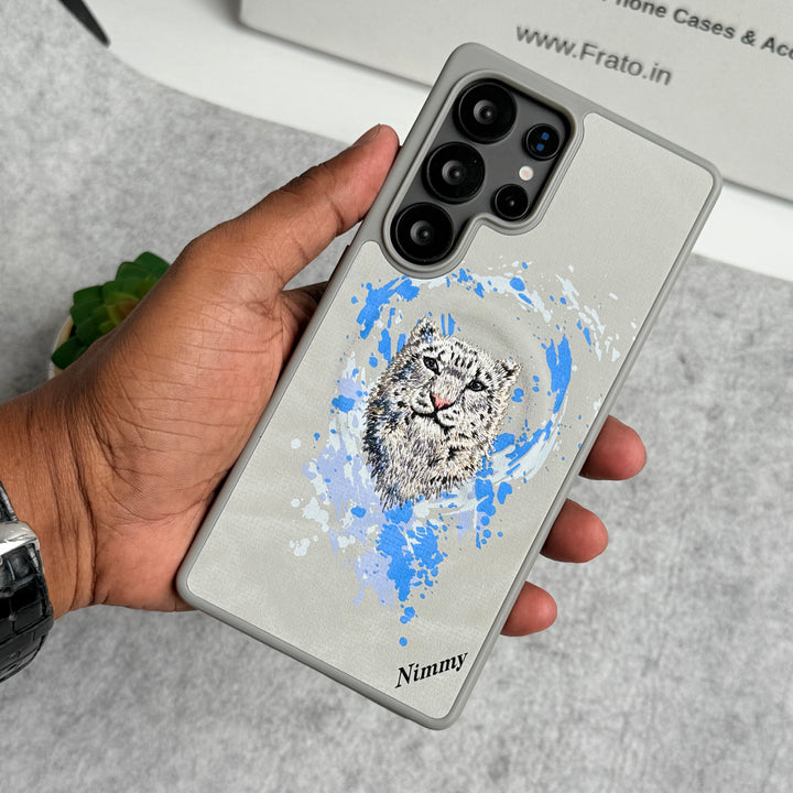Samsung Galaxy S25 Ultra Wild Animal 3D Embroidery MagSafe Case