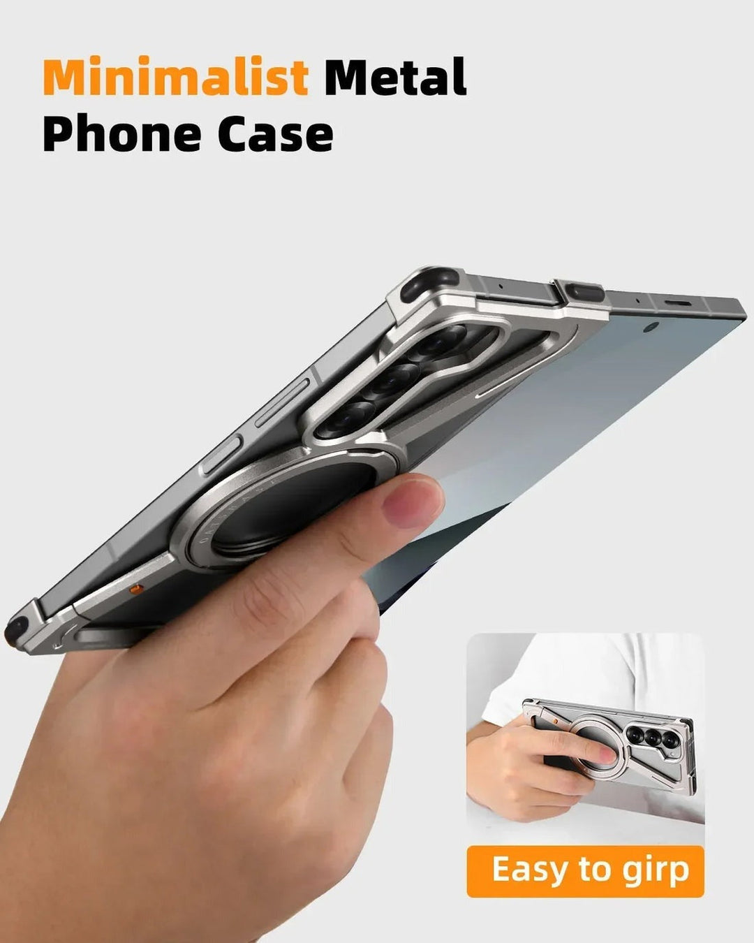 Samsung Galaxy Z Fold 7 Z Shape Aluminium Metal Rotating Kickstand Case