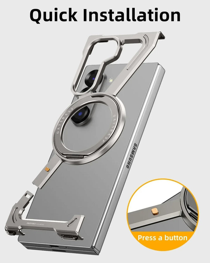 Samsung Galaxy Z Fold 7 Z Shape Aluminium Metal Rotating Kickstand Case