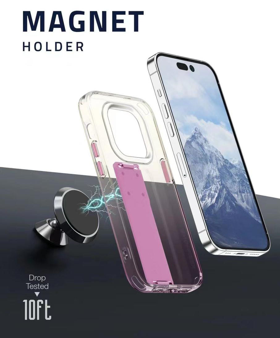 iPhone 15 Series Heldro Elastic Grip Band Shockproof Case Cover
