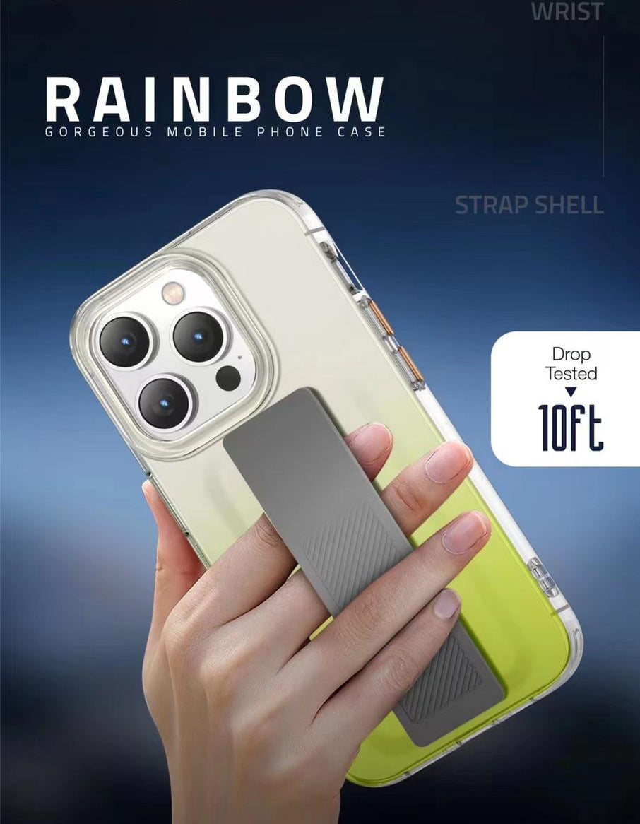 iPhone 15 Series Heldro Elastic Grip Band Shockproof Case Cover