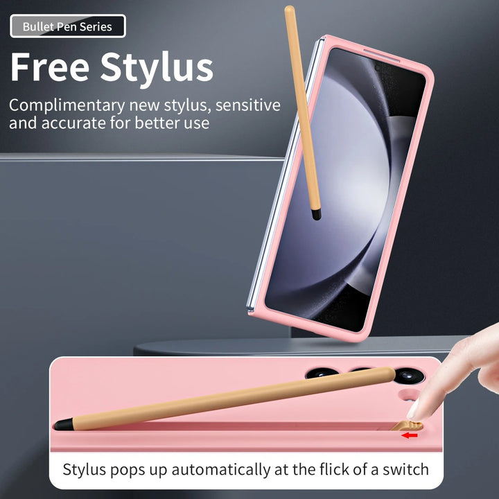 Samsung Galaxy Z Fold 5 Touch Pen Slim Pen Slot Ultra Thin PC Protective Phone Cover